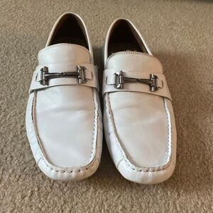 Mens Steve Madden White Horsebit Loafer Shoe size 8